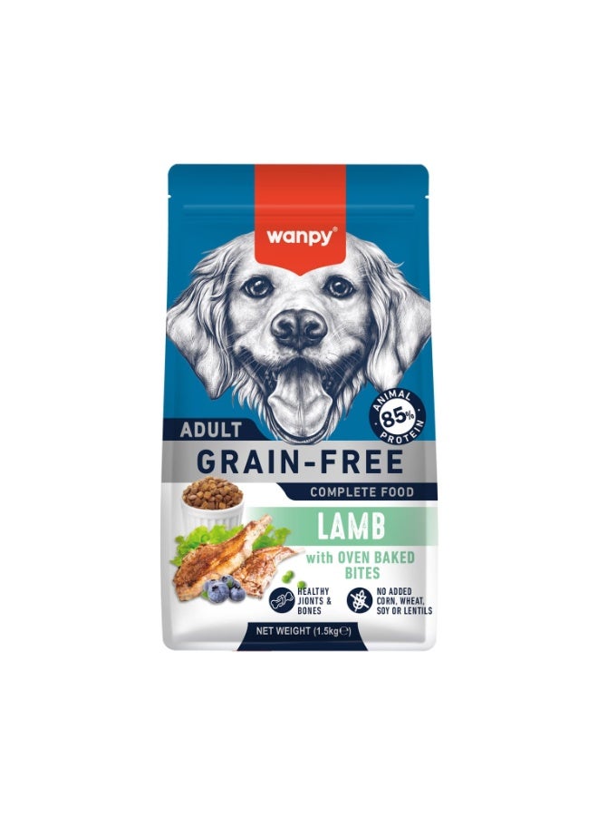 WANPY Grain Free Complete Food For Dog – Lamb Recipe-1.5kg - Image 1